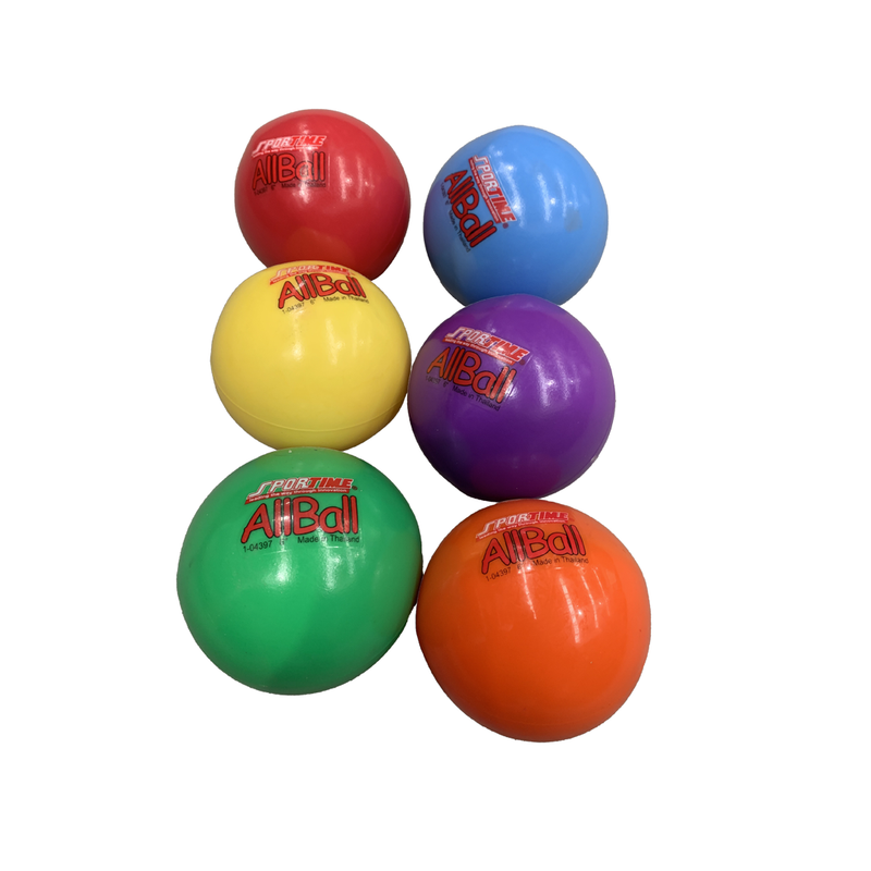 Sportime All Purpose Inflatable Ball Set Of 6