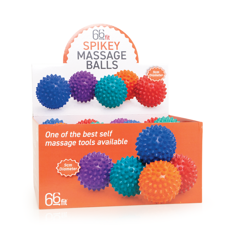 66fit Spikey Massage Balls 9cm - Box of 24