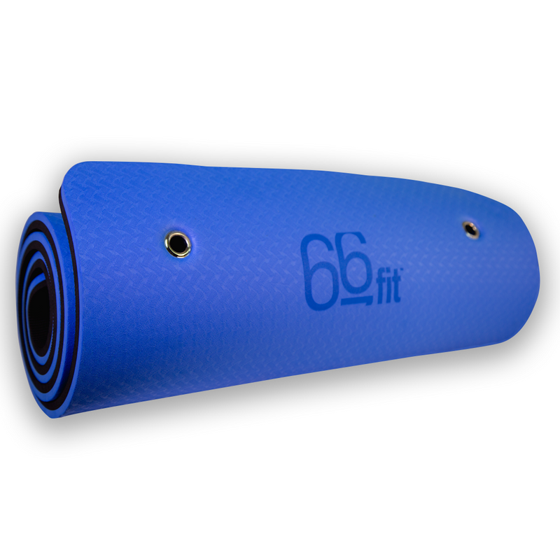 66fit Professional Exercise Mat - 17mm x 60cm x 180cm - Blue