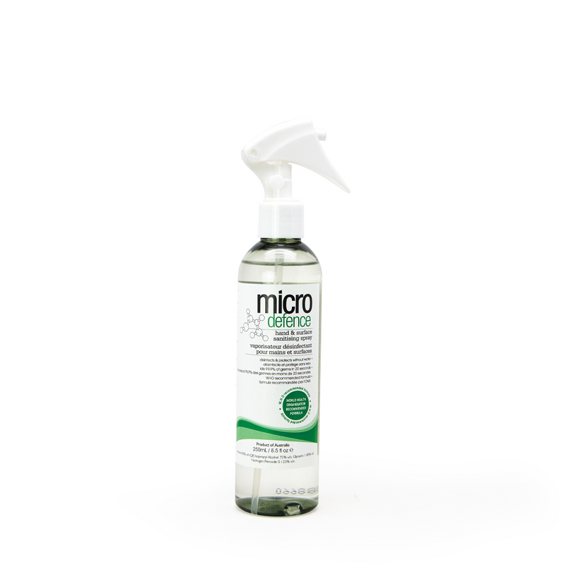 Micro Defence Hand & Surface Sanitising Spray - 75% V/V Alcohol