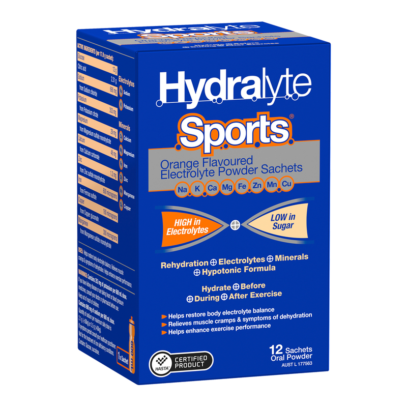 Hydralyte Sports Electrolyte Powder - 12 Sachets