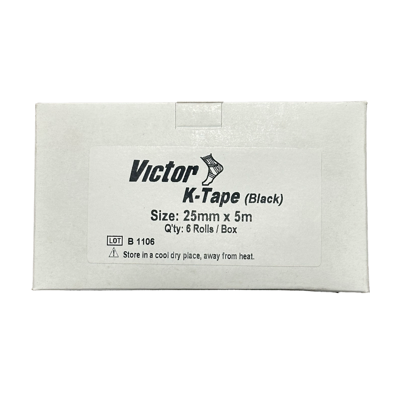 Victor K-Tape 25mm Black - Box 6