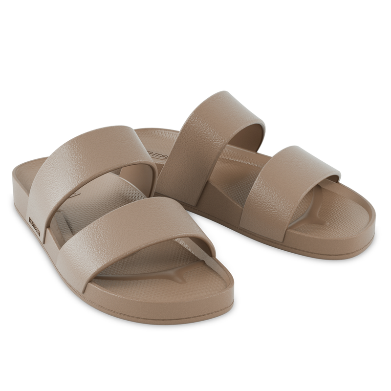 Lightfeet Double Strap Slides - Latte