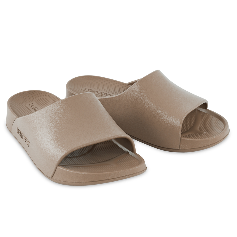 Lightfeet Single Strap Slides - Latte