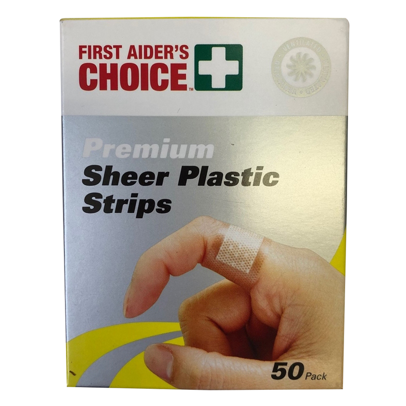First Aider's Choice Plastic Strips - 50Pk