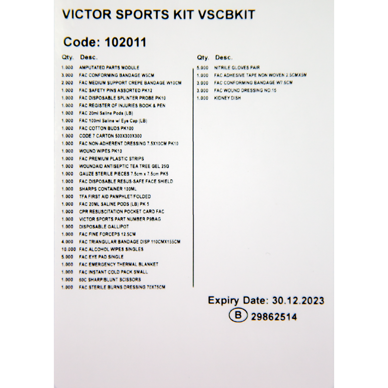 Victor Sports Care Bag Kit