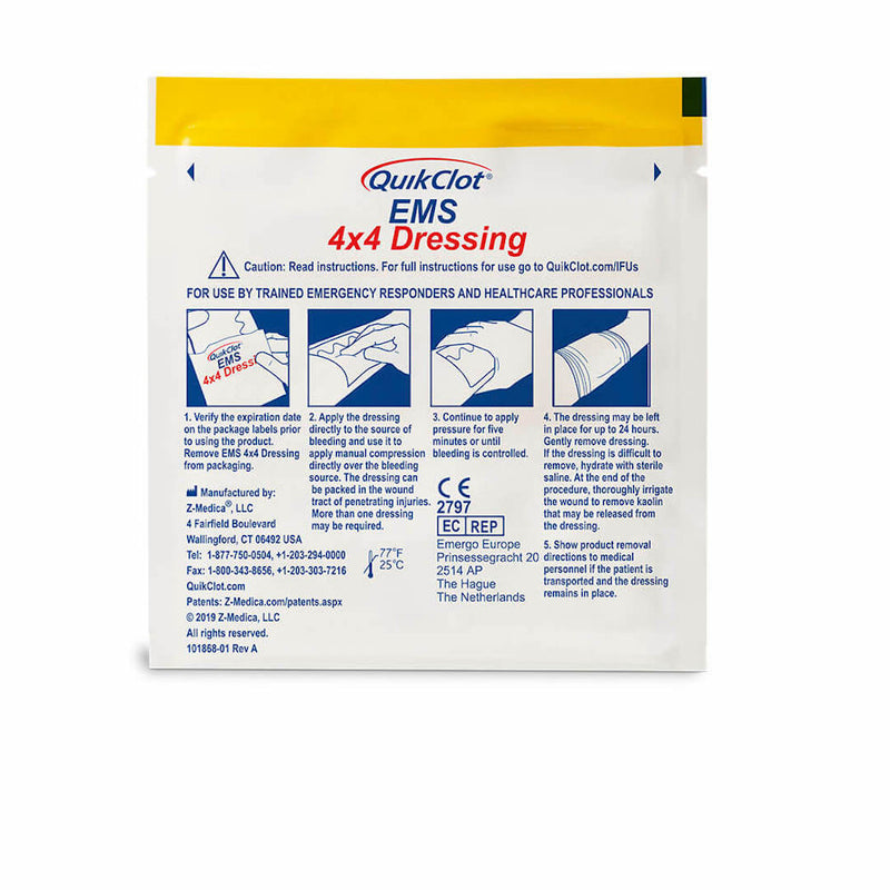 Quikclot Ems 4 X 4 Dressing (10Cm X 10Cm)